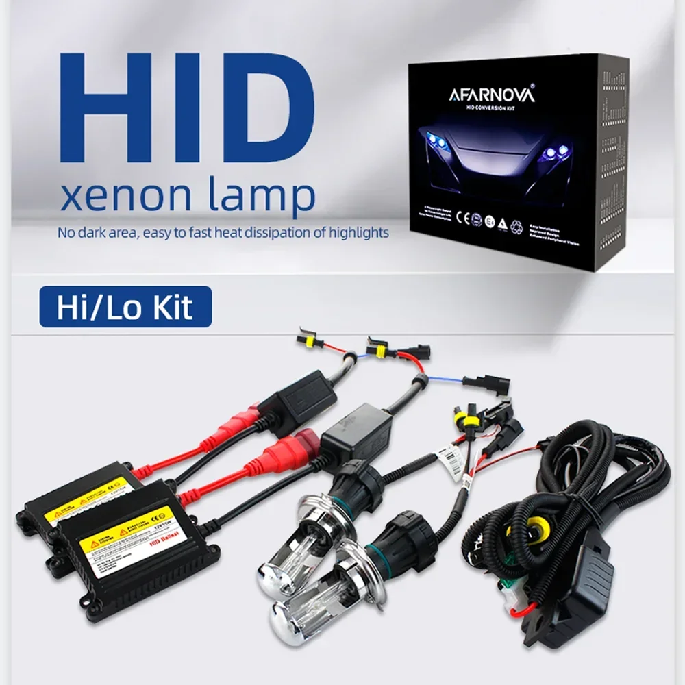 Комплект автомобильных фар H4 Bixenon Globes 6000K 8000K 1000K телескопический HID ксеноновый