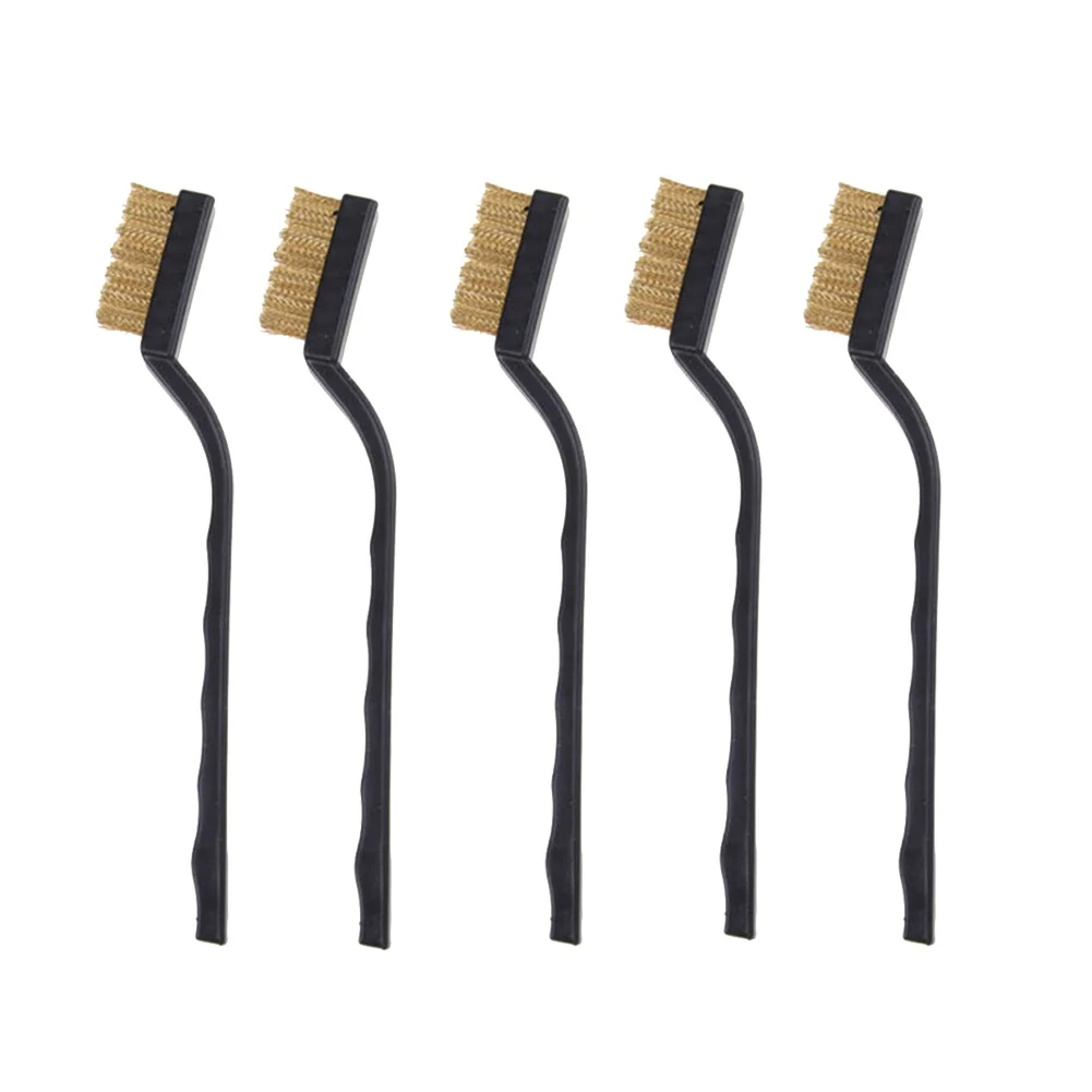 

6Pcs 15cm Remove Rust Brush Brass Cleaning Polishing Metal Brushes Brass Wire Steel Wire Nylon Brush Clean Tools Home Kits