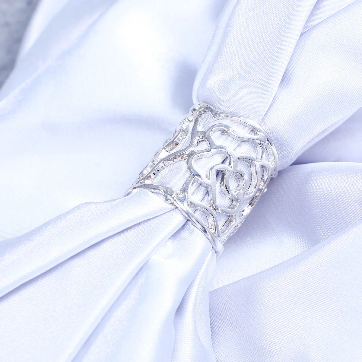 Позолоченные полые шелковые шарфы филигранный шарф трубка брошь в виде розы шаль