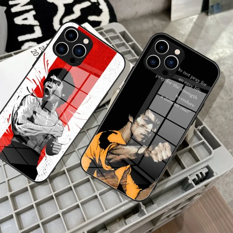 

Bruce Lee Phone Case Tempered Glass For IPhone 14 13 11 12 Pro 8 7 Plus X 13 Pro MAX XR XS MINI SE 2020 Covers