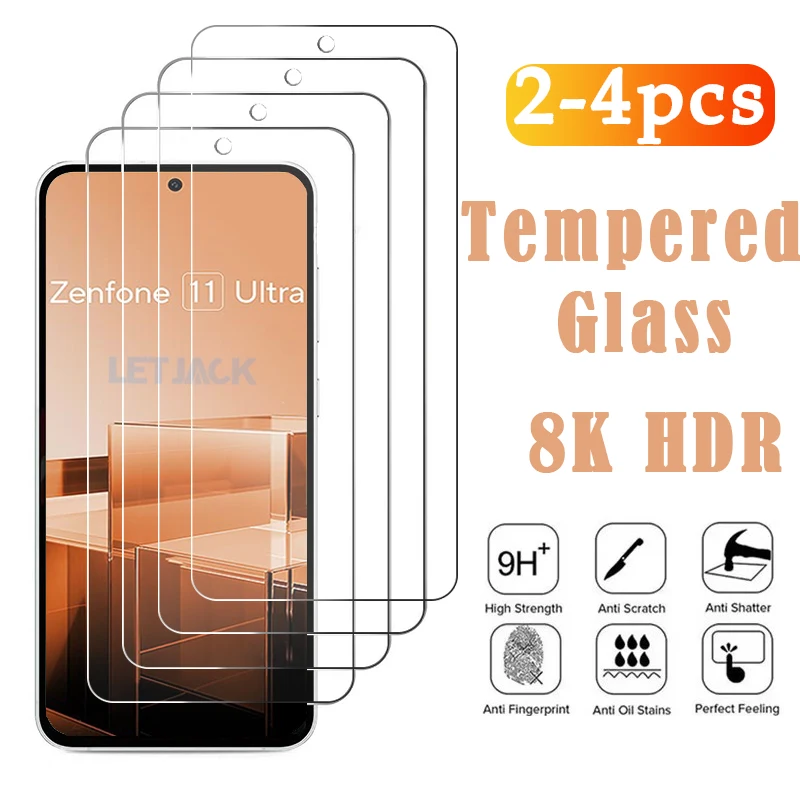 2-4 шт. закаленное стекло для Asus Zenfone 11 Ultra Защитная пленка экрана ROG Phone 8 Pro