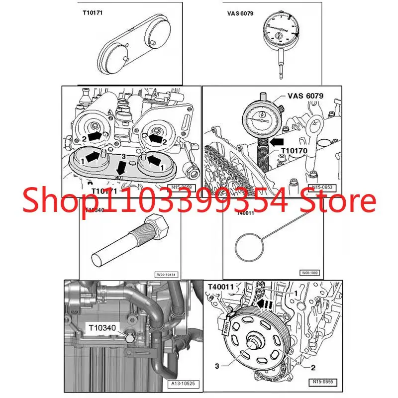 8 шт./компл. EA111 инструменты для синхронизации двигателя Vag Vw Audi Fsi 1 4 и 6 набор