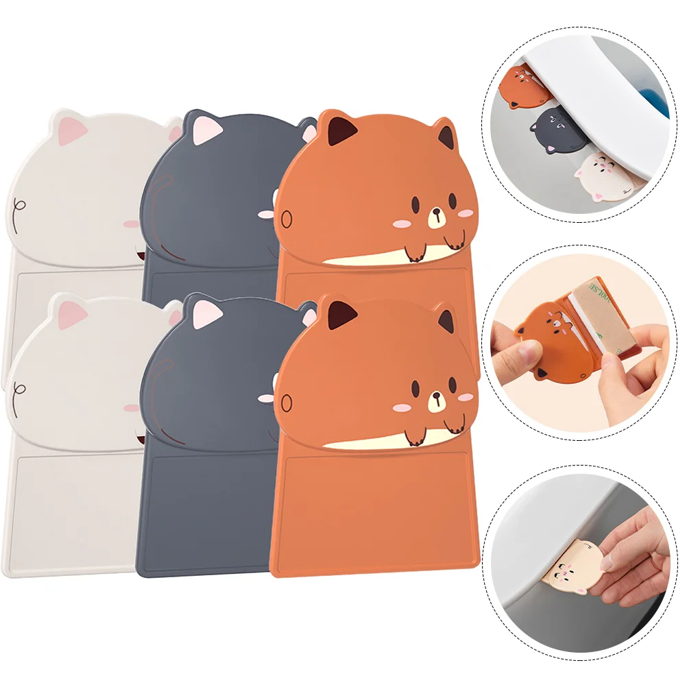 

1 Set of Lavatory Cover Lifter Toilet Cover Lifter Cartoon Animal Toilet Lid Lifter