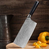 genuine damascus knife 67 layers damascus steel kitchen knife g10 handle 7 3 inch sharp slicing beautiful knife with patterns