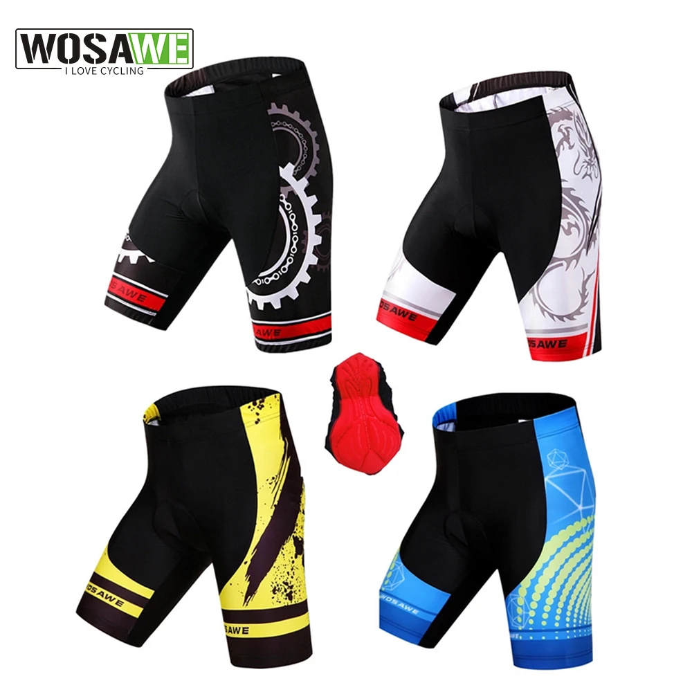 

WOSAWE Cycling Shorts Men Tight Anti-Slip Bicycle 3D Gel Padded Ciclismo Mujer MTB Shorts Downhill Riding Mountain Bike Shorts