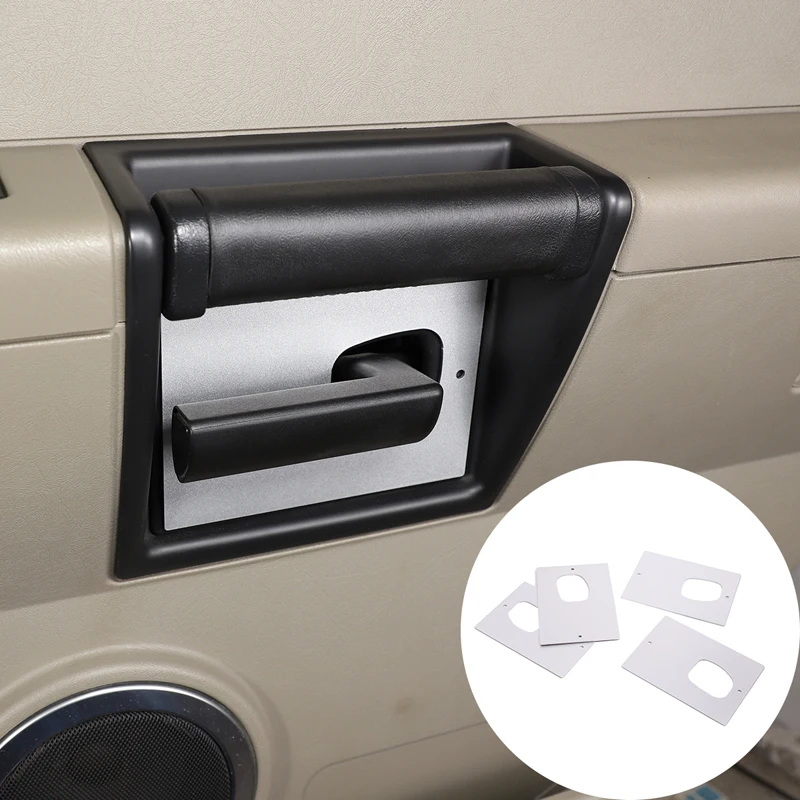 For Hummer H2 2003-2007 Aluminum alloy Inner Interior Door Handle Bowl Panel Cover Trim Sticker Fit Auto Accessories
