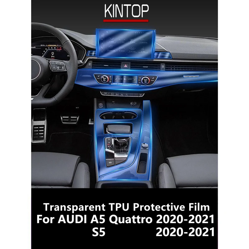 

For AUDI A5/S5 Quattro 20-21 Car Interior Center Console Transparent TPU Protective Film Anti-scratch Repair Film Accessories