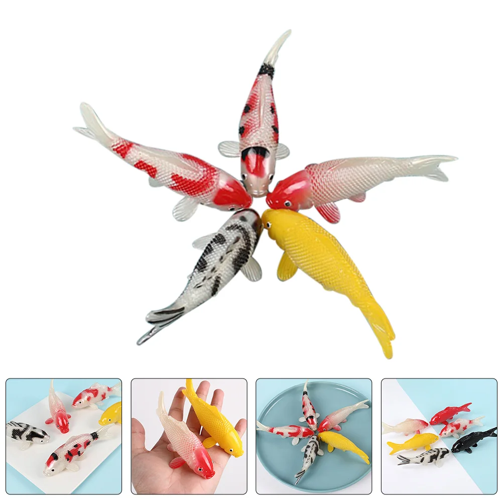 5 шт. искусственные рыбы миниатюрные фигурки золотых рыбок декор для аквариума