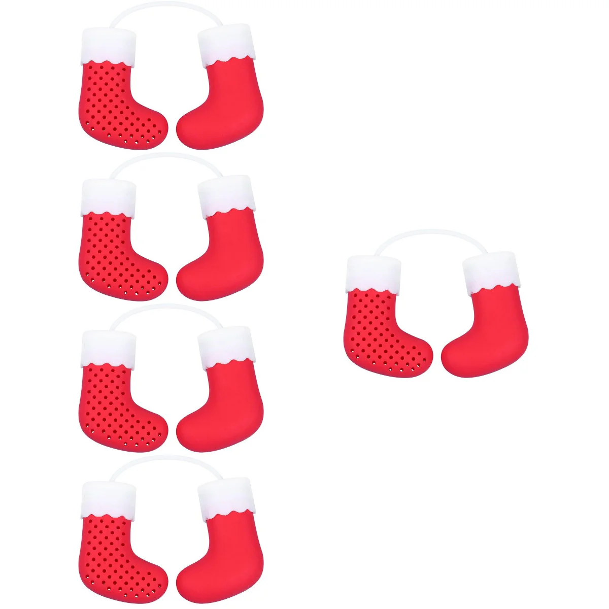 

Tea Infuser Christmas Filter Strainer Loose Leaf Holder Steeper Cookingoffice Brewing Resistant Wear Design Household Silicone