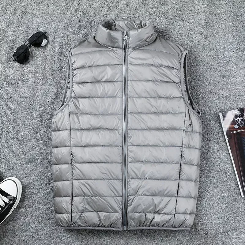 2022New Men Duck Down Vest 2021 Coat Ultralight Sleeveless Puffer Vest Jacket ultra thin warm lightweight down jacket Waistcoat