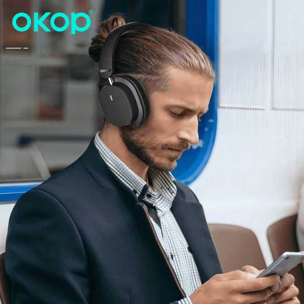 Фото OKOP-гарнитура Bluetooth-гарнитура, гарнитура с шумоподавлением для спортивных вызовов, гарнитура с длительным сроком службы батареи, беспроводные наушники Super Pods Pro №5