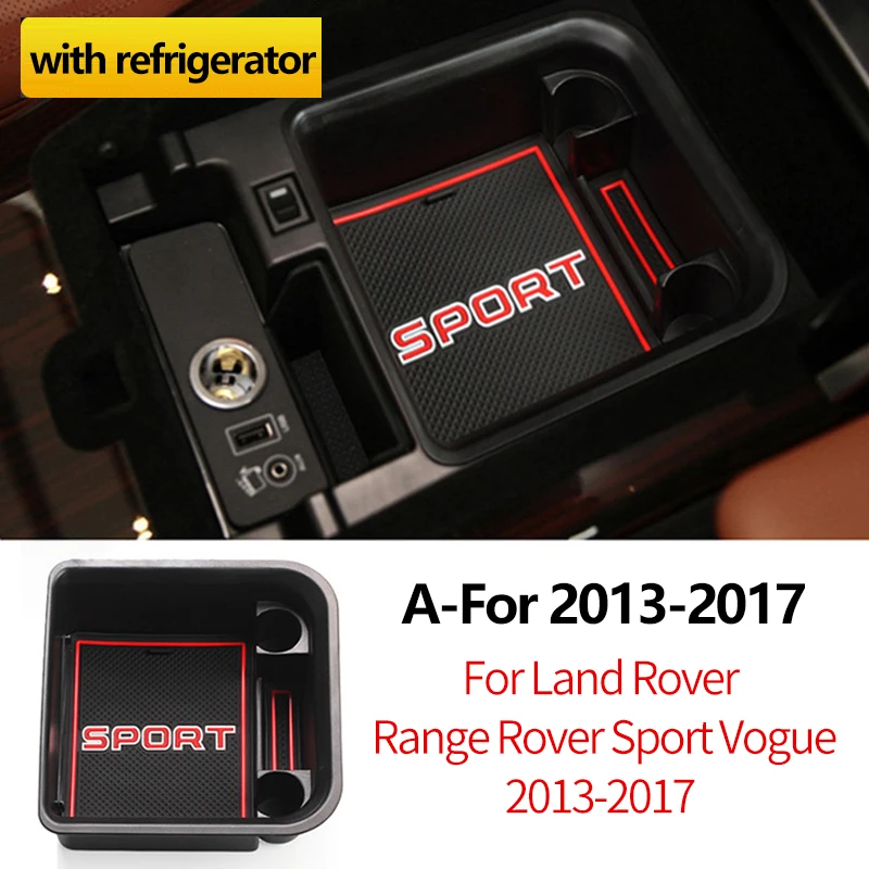 

Car Central Armrest Storage Box For Land Rover Range Rover Sport Vogue 2013-2021 Console Organizer Tray With OR NO Refrigerator