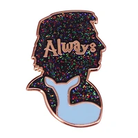 classic movie magic world always glitter brooch metal badge lapel pin jacket jeans fashion jewelry accessories gift