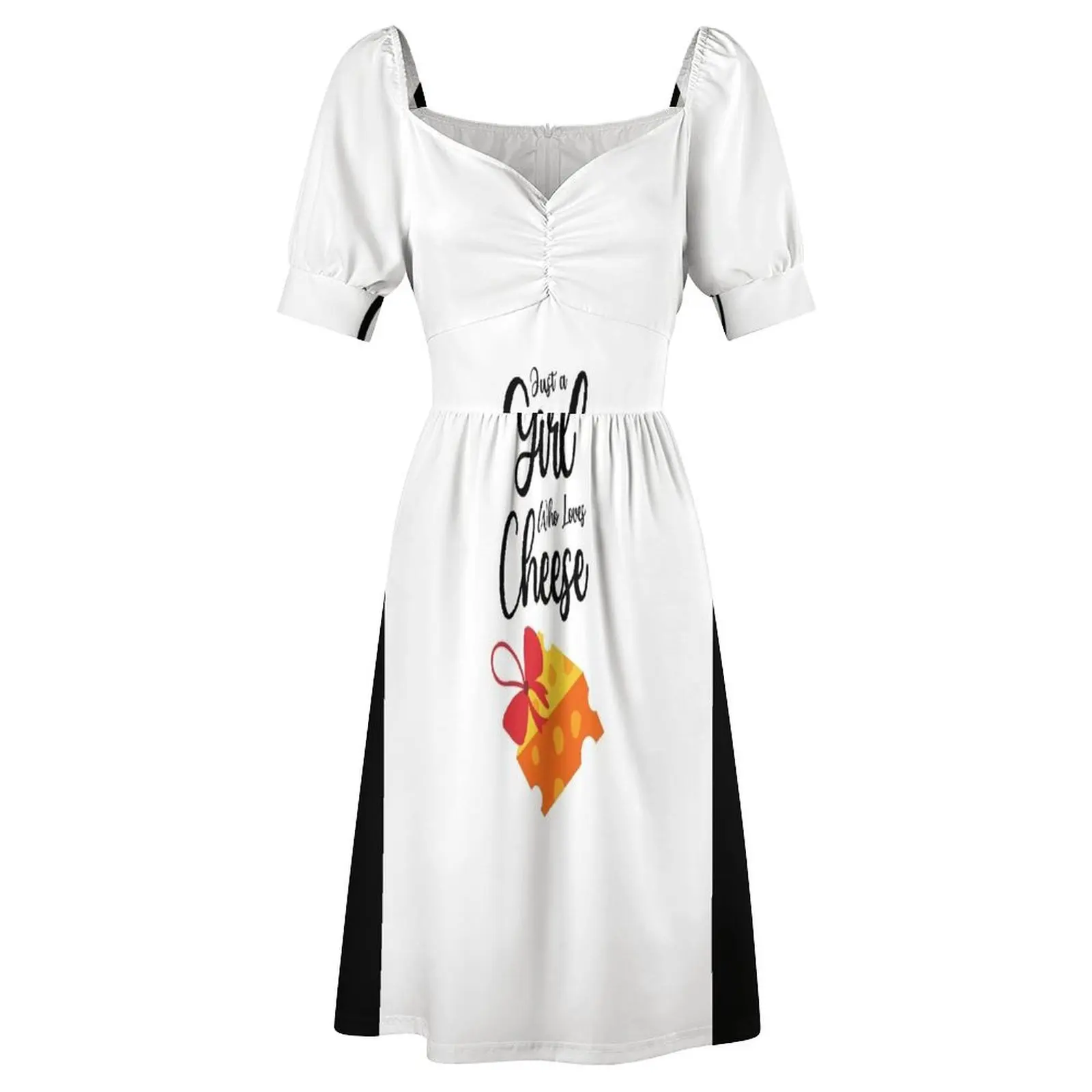 Просто девочка которая любит сыр платье с короткими рукавами платья чувственное