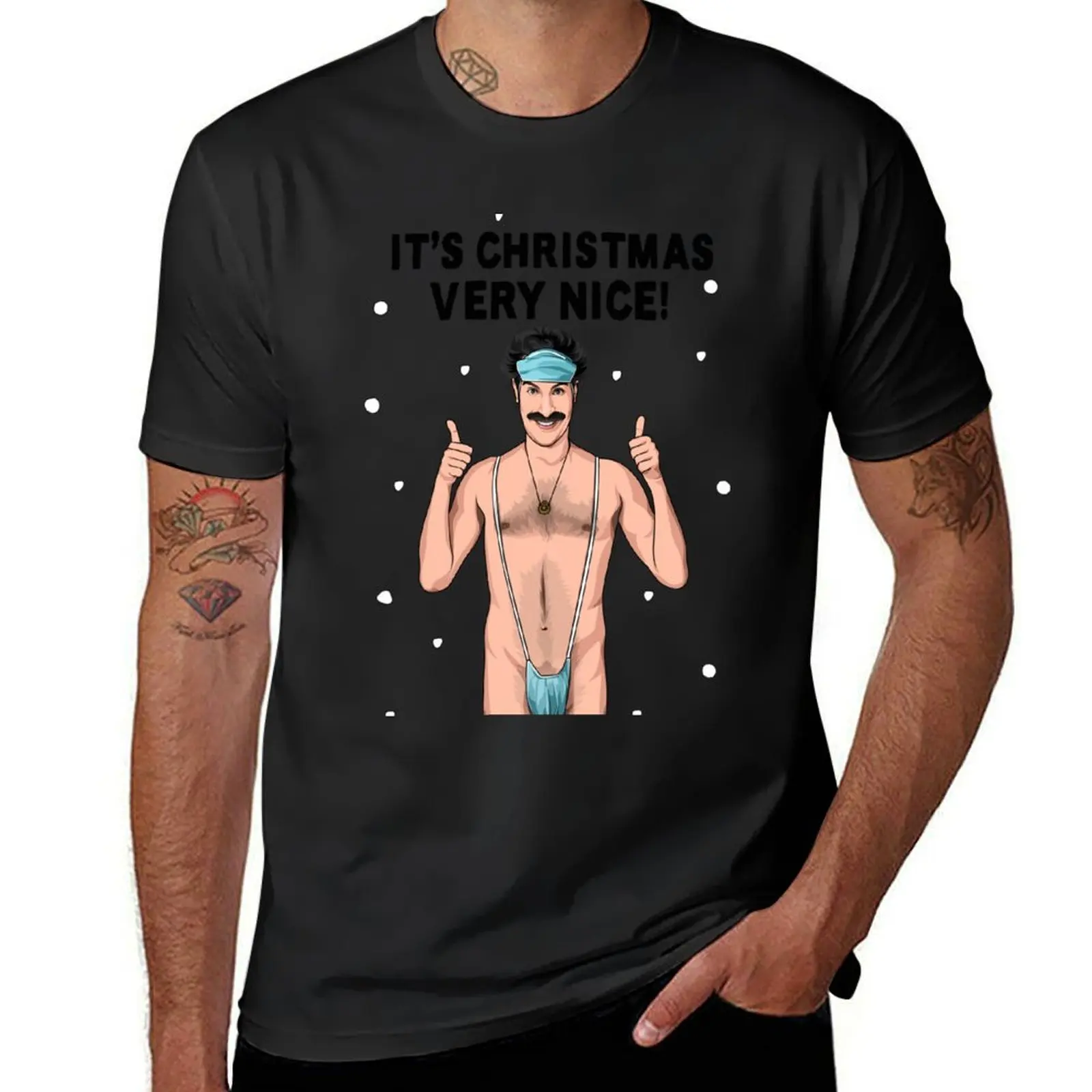 Borat Рождественская футболка Merch funnys большие размеры облегающие футболки для