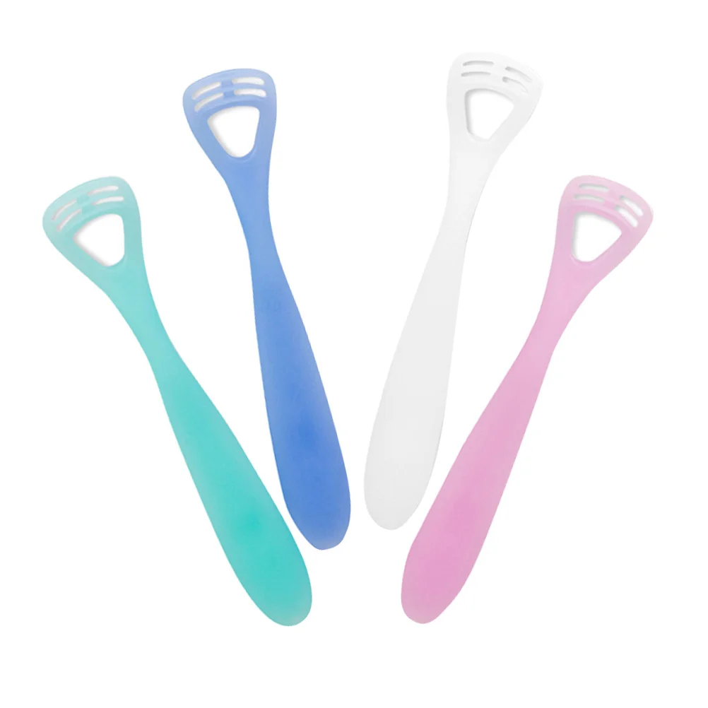 

4pcs Tongue Scraper Tongue Cleaner Silicone Tongue Scraper Tongue Cleaning Tool for Child Kids Adults