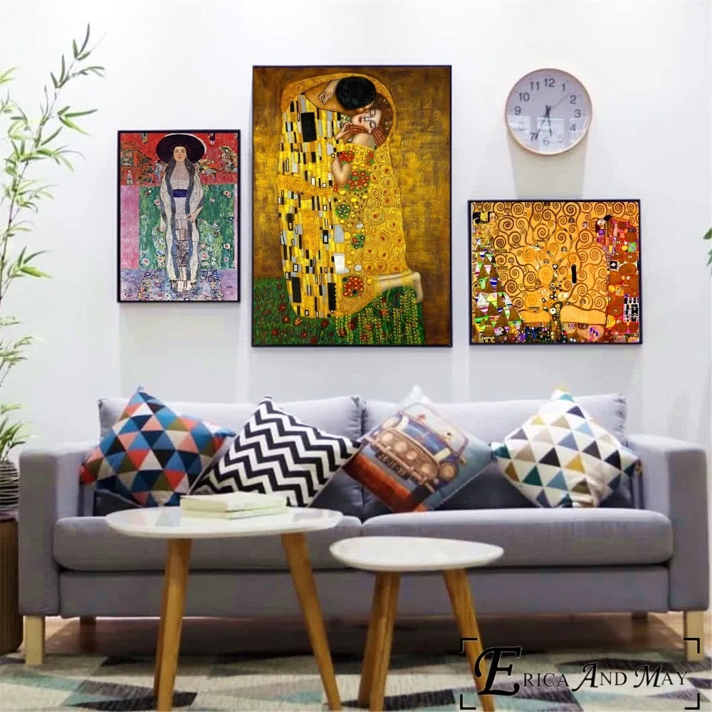 

Абстрактная картина Густава Климта на холсте, постеры и принты для гостиной, без рамки, Настенная картина, домашний декор, распродажа