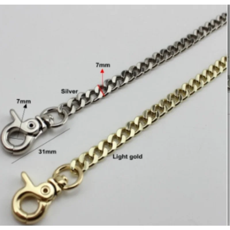 Multicolor Bag Chain Accessories Gold Black Shoulder Bag Chain Metal Bag Chain Strap Crossbody Bag Parts Belt Chain for Bags