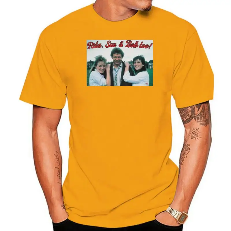 

Rita Sue Bob KiSS Tipped T-Shirt - British Film Inspired - Classic 80s Yorkshire - Movie Fans - UK men t shirt
