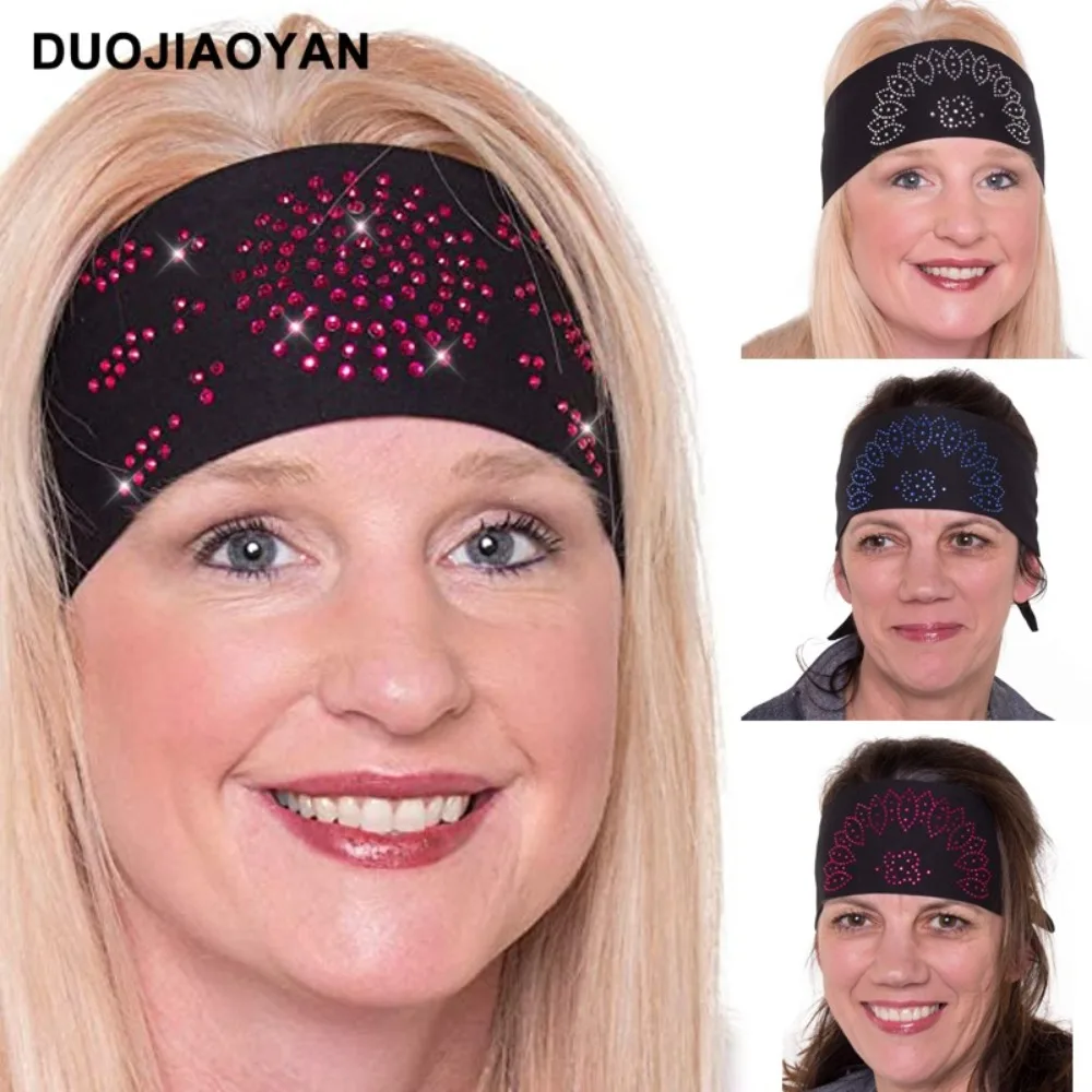 

Спортивная повязка на голову, аксессуары для волос, эластичная повязка для волос, эластичная повязка на голову, повязка на голову для йоги, широкая повязка на голову с кристаллами