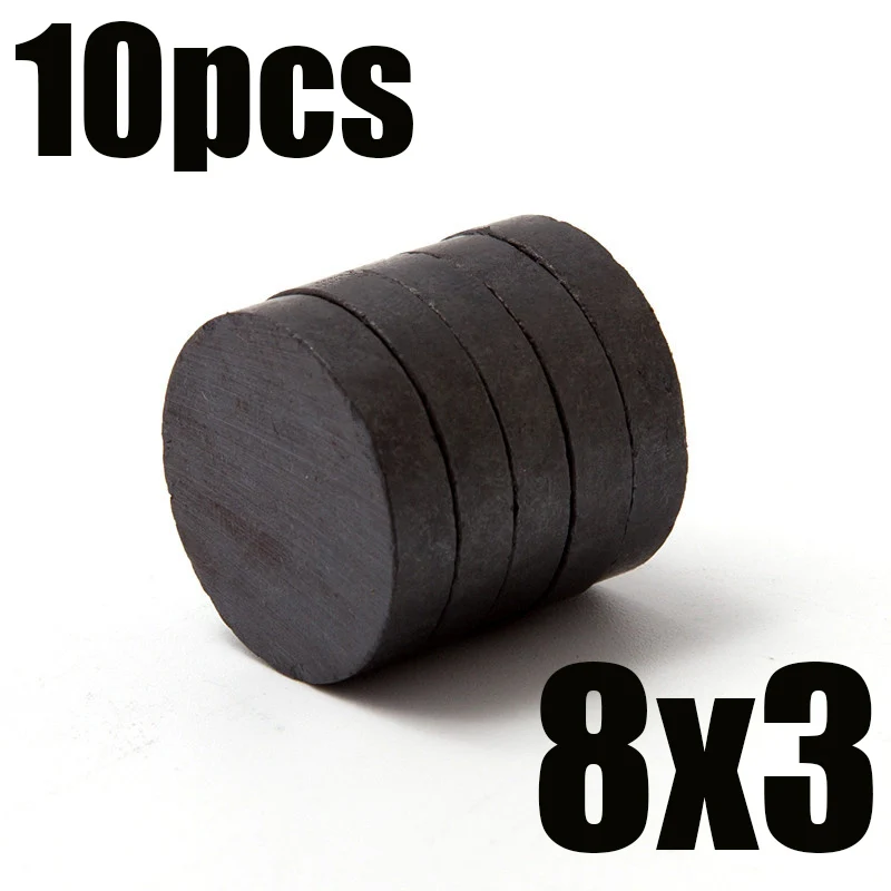 

Черный круглый ферритовый магнит