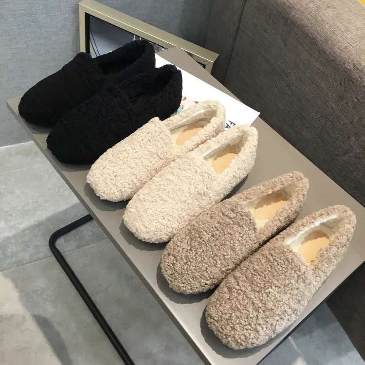 

Туфли женские на меху, повседневные кроссовки, круглый носок, низкий каблук, лоферы, корейский стиль, удобная летняя обувь, 2022
