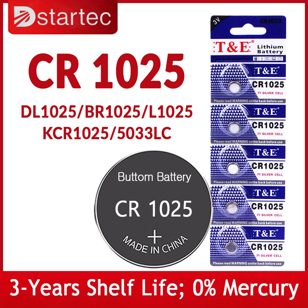 5 шт.-25 шт. 3 В CR1025 литиевая батарея-кнопка KL1025 BR1025 LM1025 DL1025 CR 1025 5033LC батарейки для