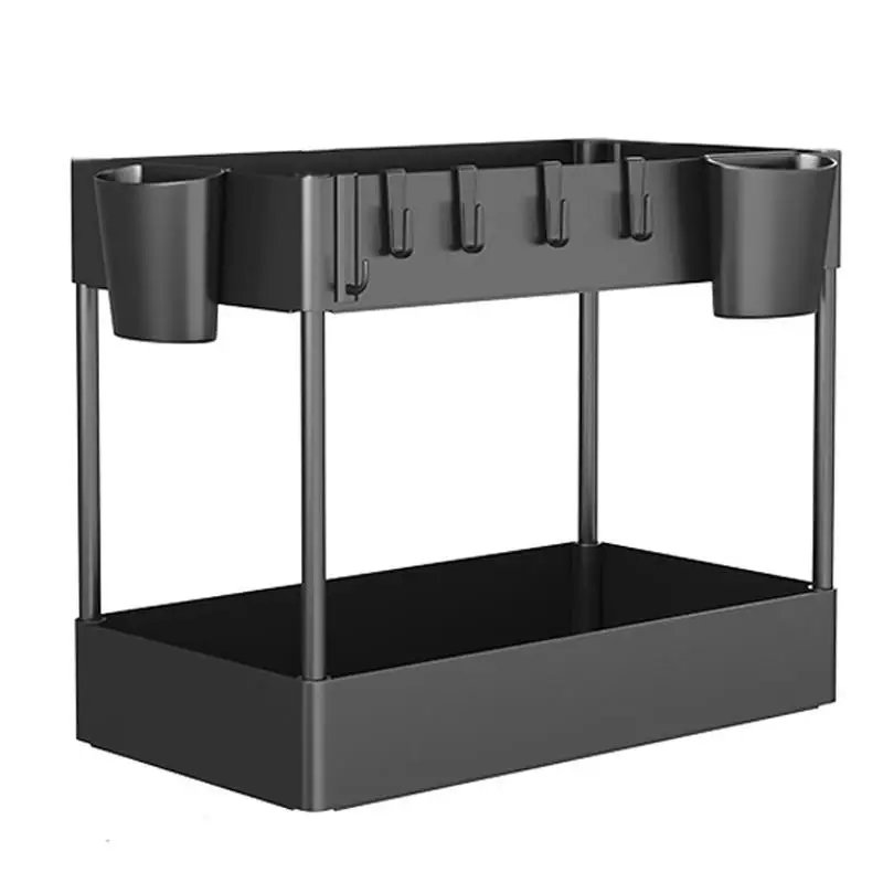 

Under Sink Shelf 2 Tier Storage Rack Under Sink Organizers And Storage Bath Collection Baskets For Bathroom Kitchen Bottom Mesh