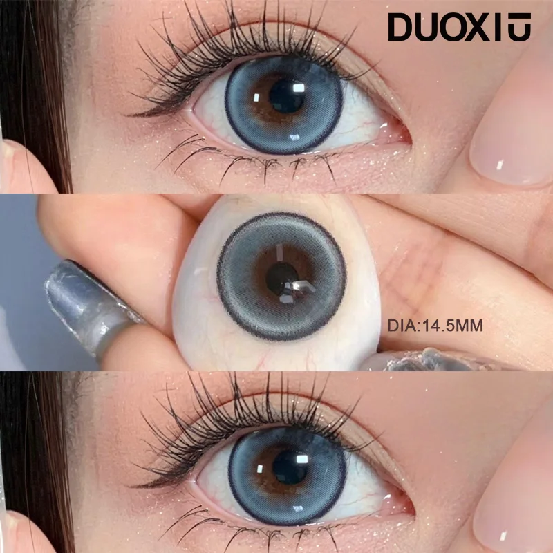 

DUOXIU 10Pcs(5Pair) High quality Color Contact Lenses Daily Disposable for Eyes With Diopter Myopia makeup Beauty Pupils Lenses