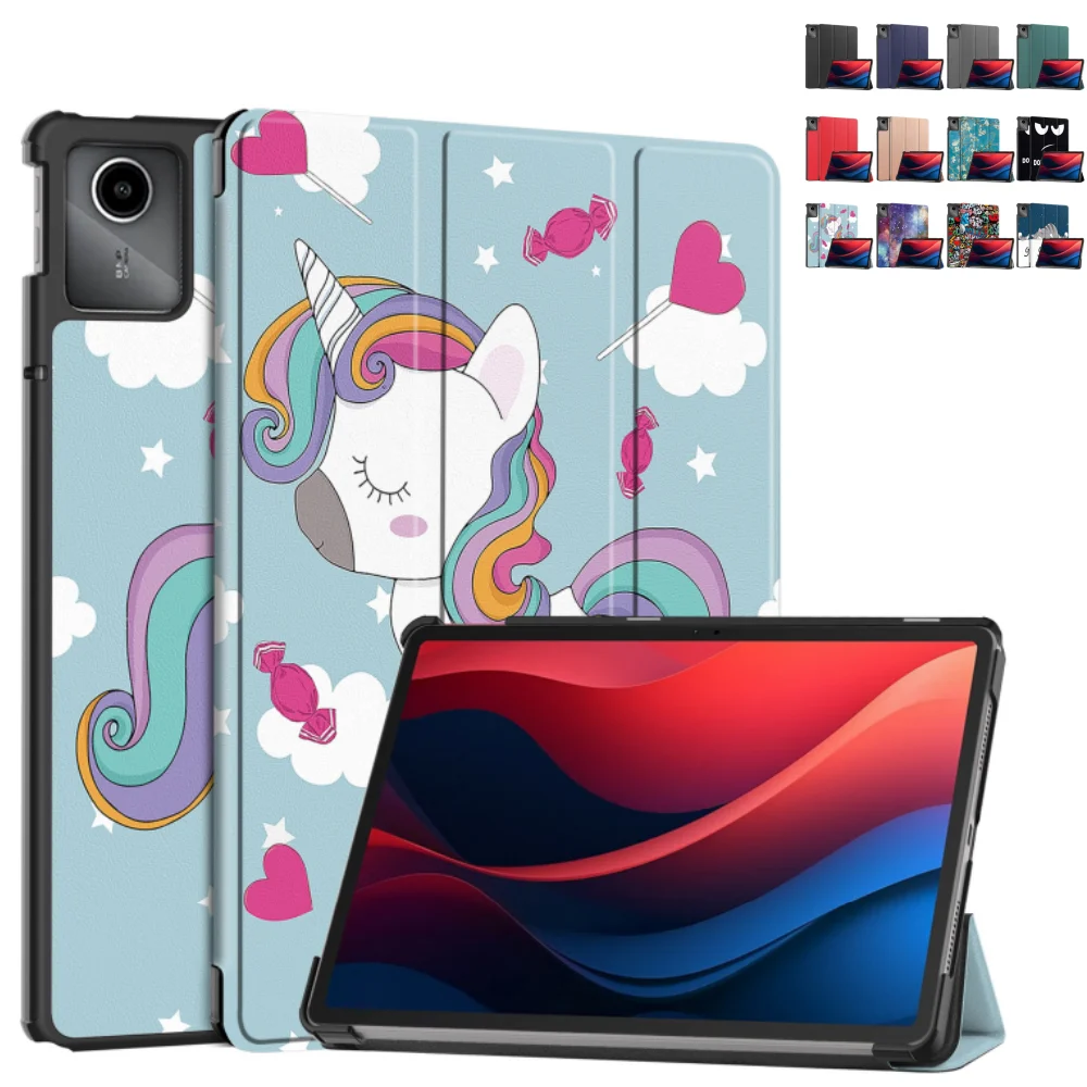 Чехол для Lenovo Xiaoxin Pad 2024 11 дюймов TB331FC TB330FU кожаный трехскладной чехол планшета Tab M11