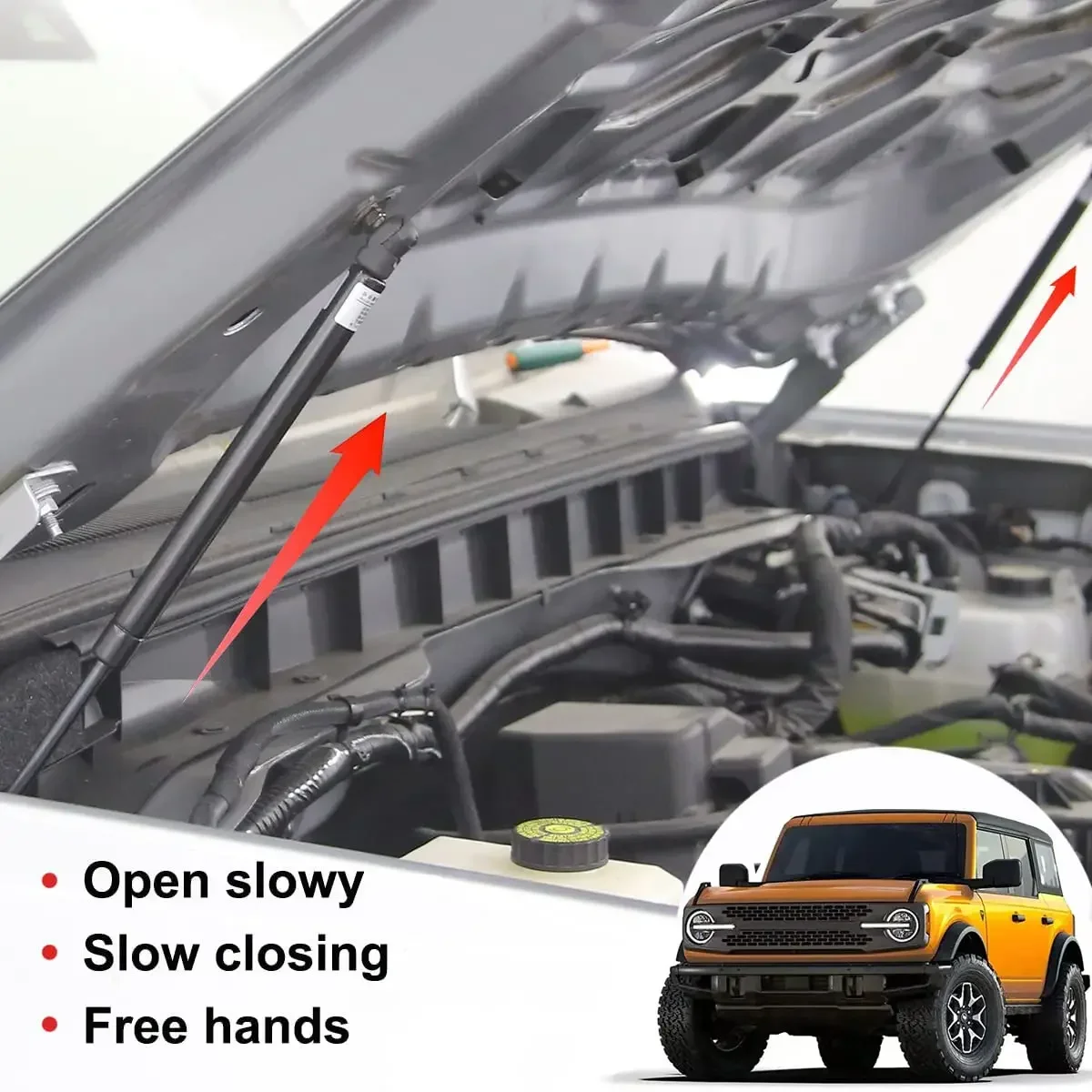 2 шт. подъемник переднего капота амортизатор для Ford Bronco двери 4 2020-2021 гг.