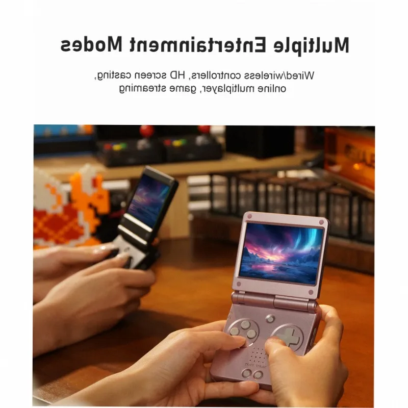 Фото Портативная игровая консоль Anbernic RGSP Flip Classic с 3,4-дюймовым IPS-экраном, Linux 64-бит, 3300 мАч, ретро-игровая приставка, Wi-Fi, HD-подключение к телевизору RG SP №5