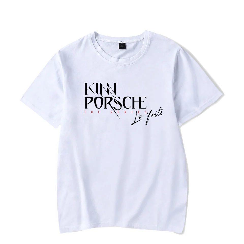 

Pure Cotton KinnPorsche T-Shirts Tailand TV Series Print Streetwear BL Men Women Fashion Oversized T Shirt Hip Hop Tees Tops