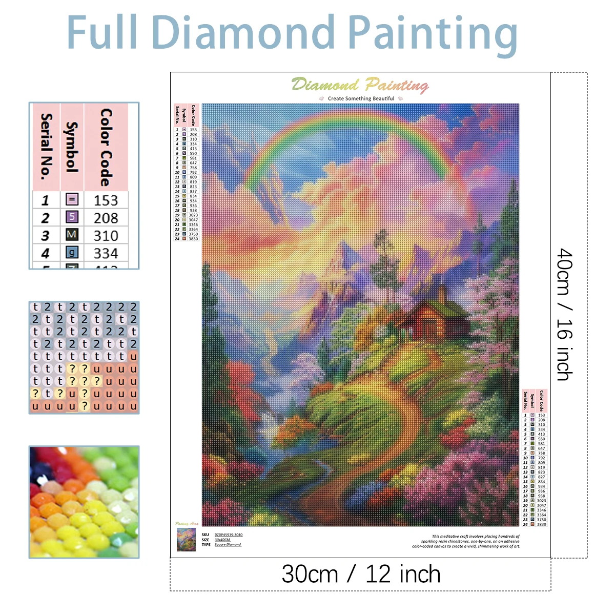 RUOPOTY 5d алмазная живопись деревенская мозаика вышивка пейзаж искусственный