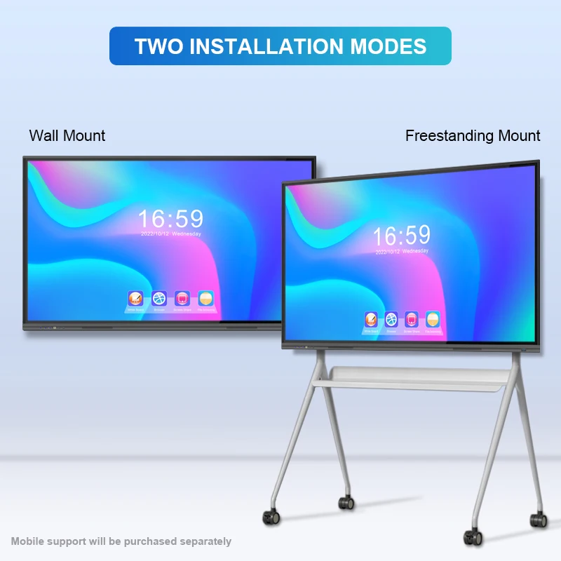 Фото Новая интерактивная доска с сенсорным экраном 4K LCD, 65, 75, 86, 98 дюймов, LED Smart Blackboard №3