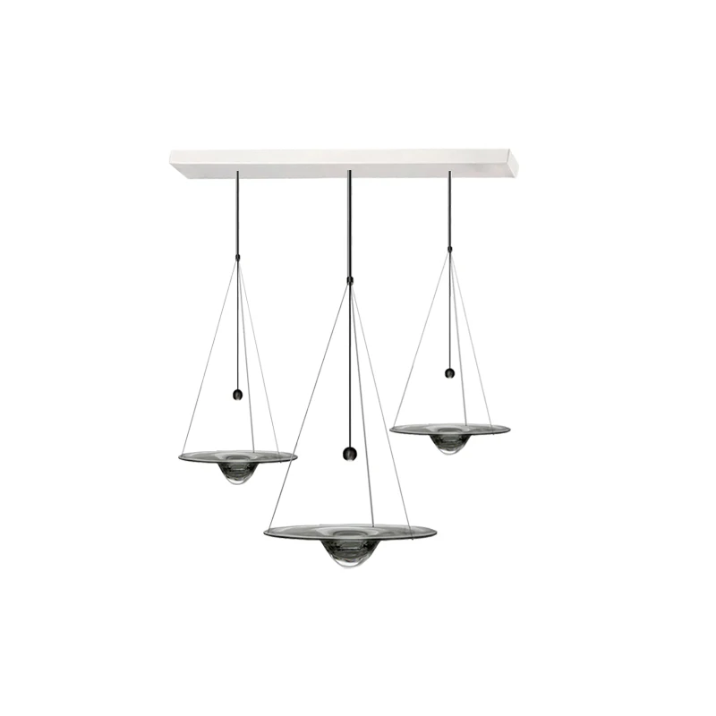

2023 New Trendy Glass Flying Saucer Designer Lustre Hanging Lamps Pendant Light Suspension Luminaire Lampen For Dinning Room