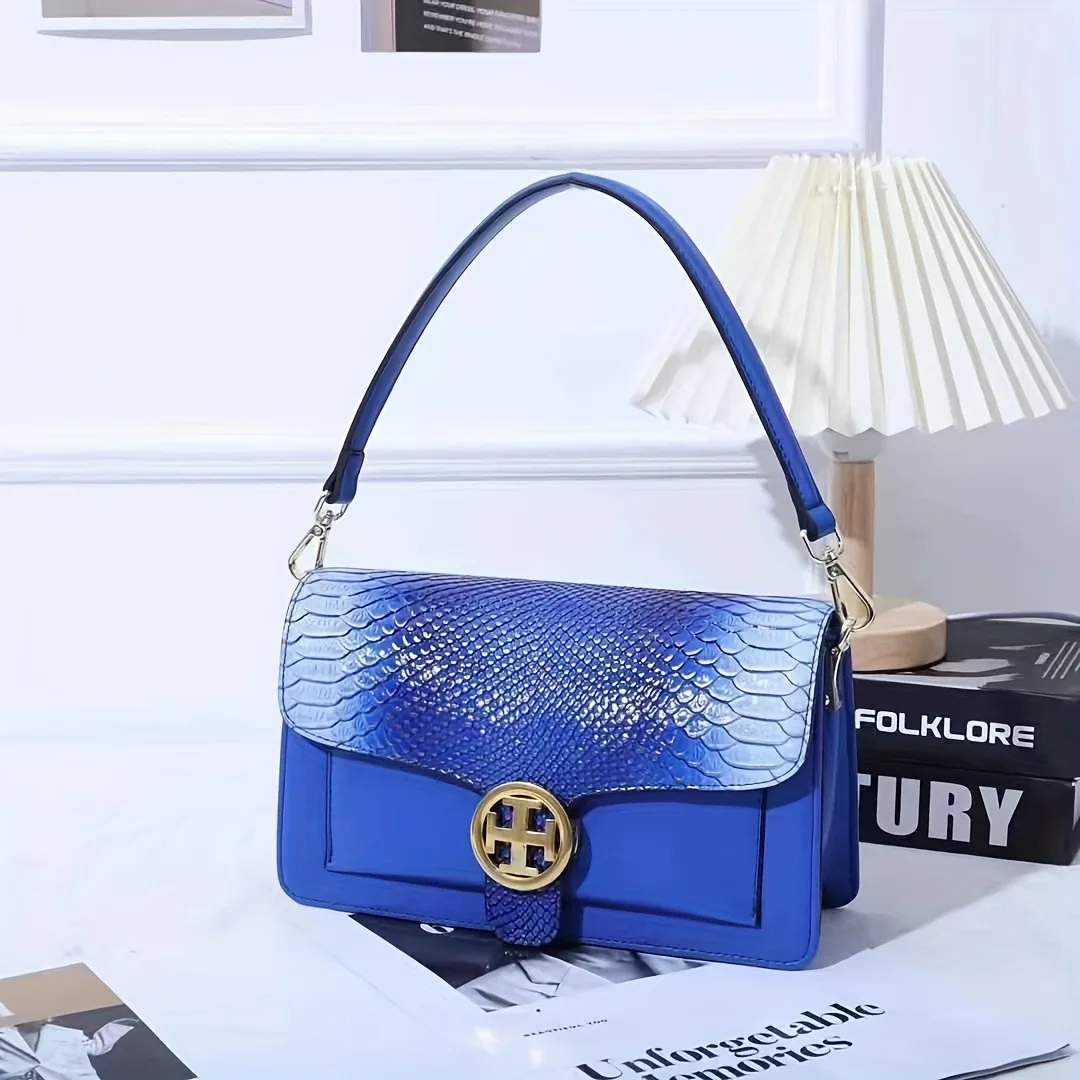 

Genuine leather new crocodile pattern single shoulder diagonal cross fashion trend casual women's bag