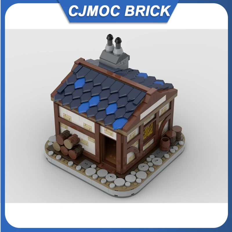 Модель пивоварни средневекового замка строительные блоки MOC сборные кирпичи