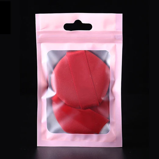 50pcs Plastic Matte Pink Aluminum Foil Zip Lock Packaging Bag Jewelry Necklace Storage Pouch Small Sachets Food Sample Bags images - 6