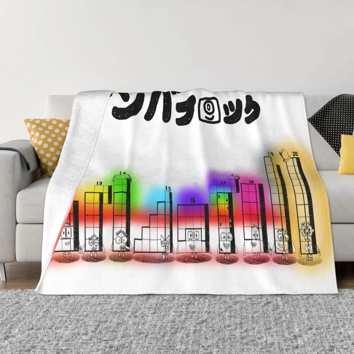 

Numberblocks Cartoon Blankets Velvet All Season Anime Multi-function Lightweight Throw Blankets for Bedding Bedroom Bedspreads