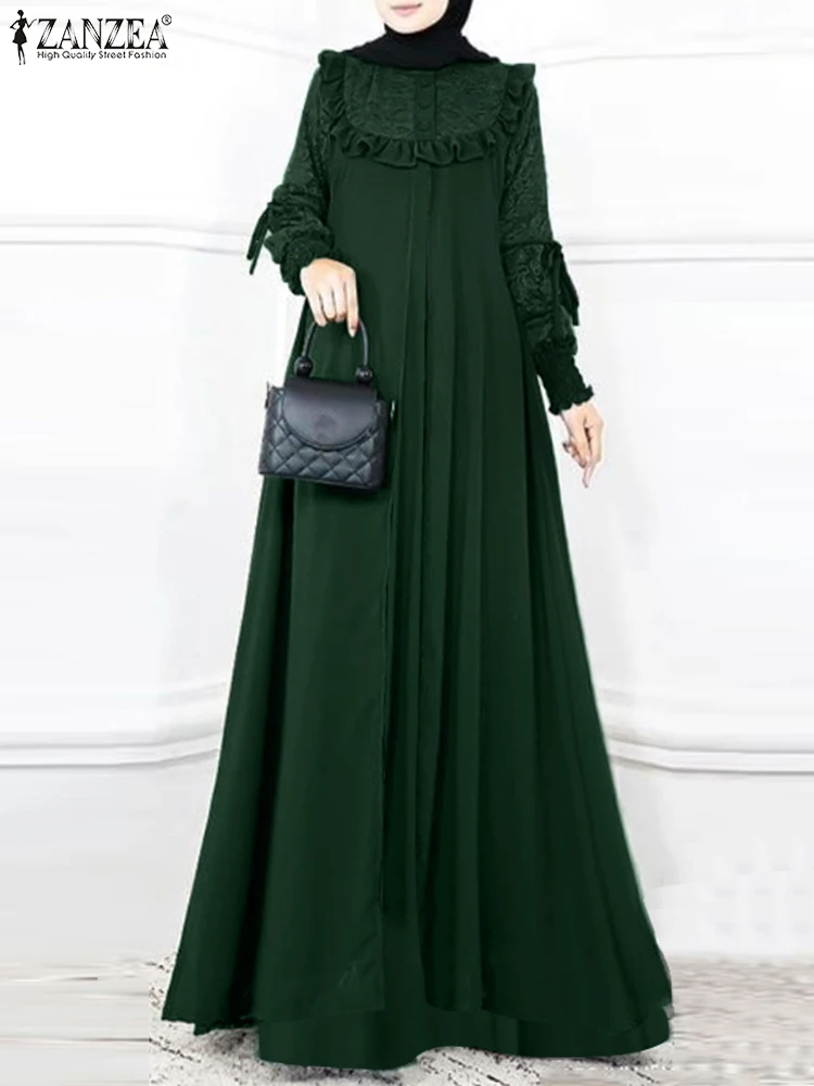 

Сарафан женский, длинный, кружевной, осенний, мусульманский, арабский, турецкий хиджаб