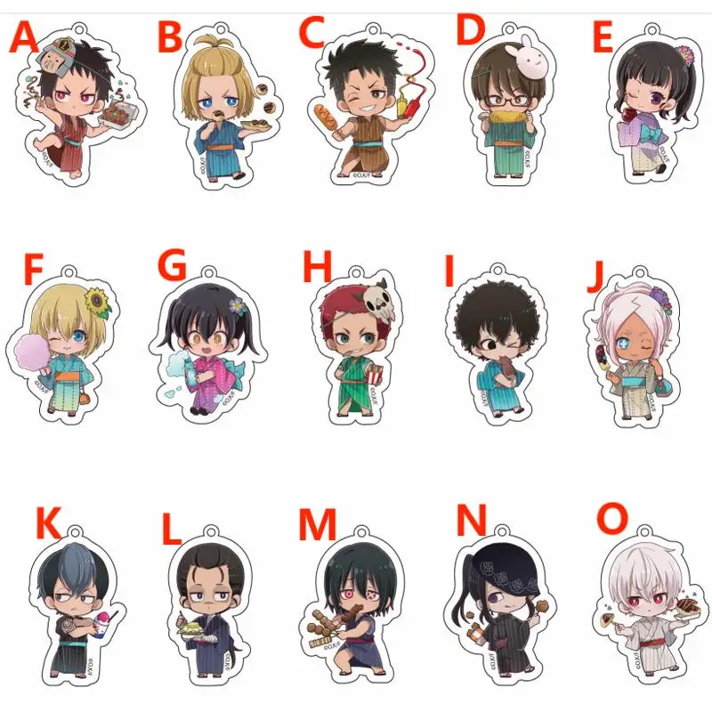 

Anime Keychain Enn Enn No Shouboutai Fire Force Shinra Kusakabe Arthur Boyle Keyring strap Figure Hanging Accessories 6cm