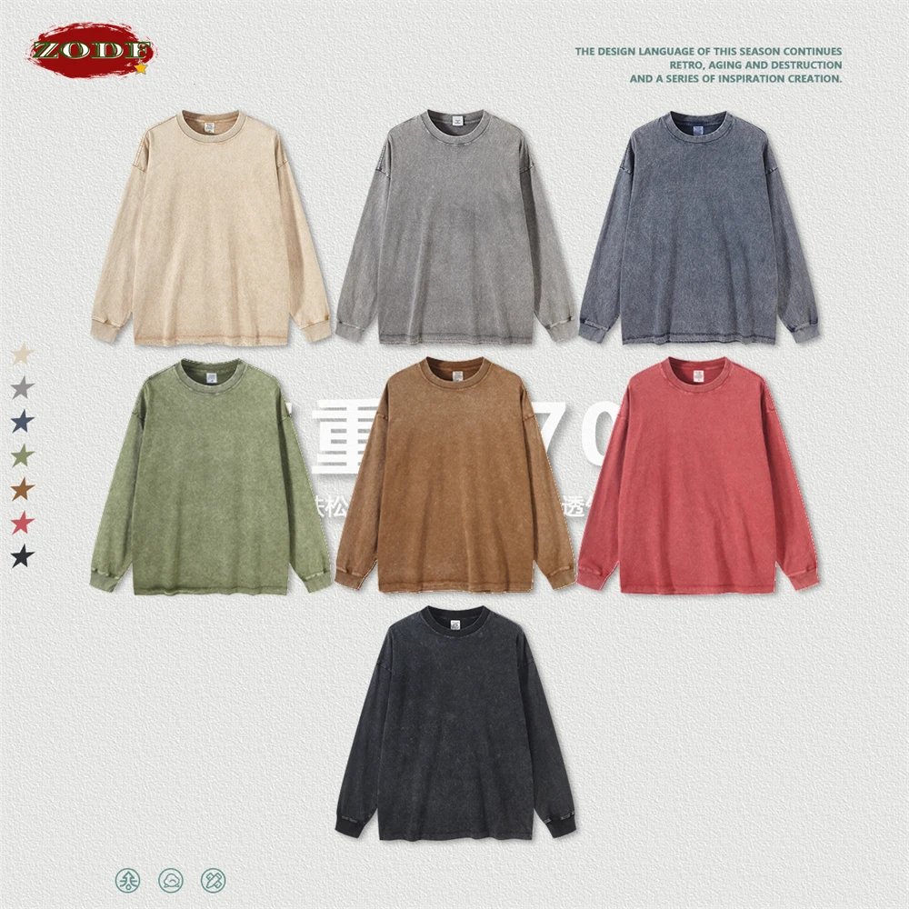 

Мужская хлопковая футболка большого размера, с длинным рукавом, в стиле «батик»