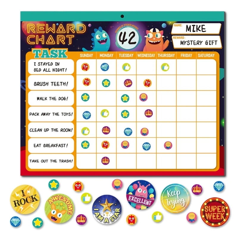 

Magnetic Behavior Reward Chart 2280 Stickers and 48 Motivitaional Stickers