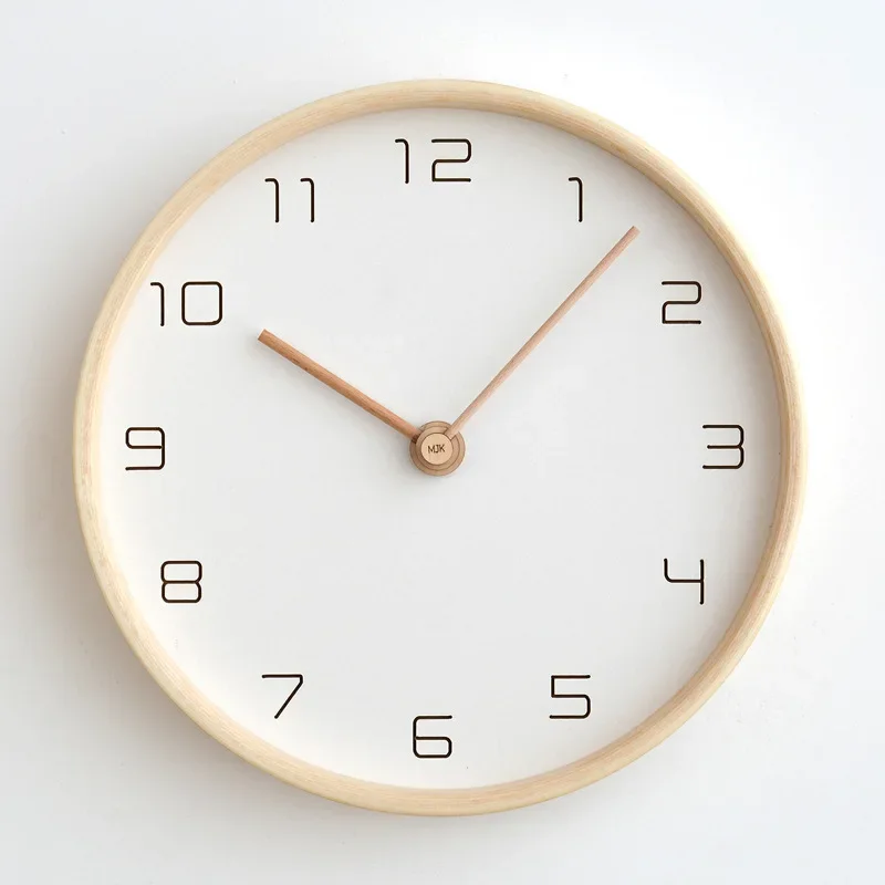Настенные часы из цельного дерева для гостиной креативные современные