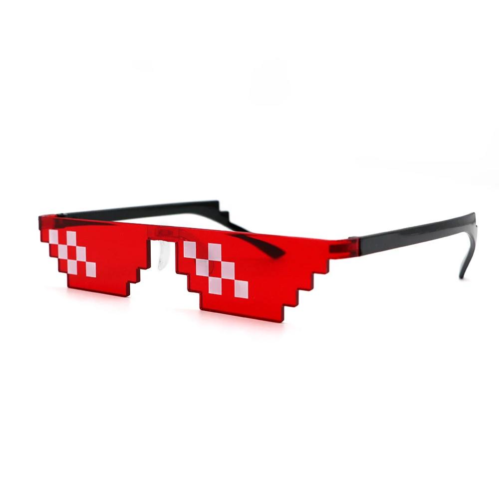 

Дизайнерские забавные мозаичные солнцезащитные очки Thug Life солнцезащитные очки Новые пиксельные черные Ретро геймерские солнцезащитные очки-роботы на день рождения Косплей сувениры