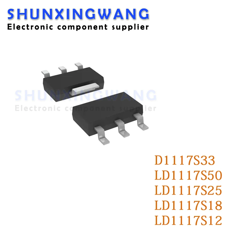 10 шт. LD1117S33CTR SOT-223 LD1117S33 LD33 LD1117S33TR LD1117S50CTR LD50 LD1117S25CTR LD1117S18CTR LD1117S12CTR LD25 LD18 LD12
