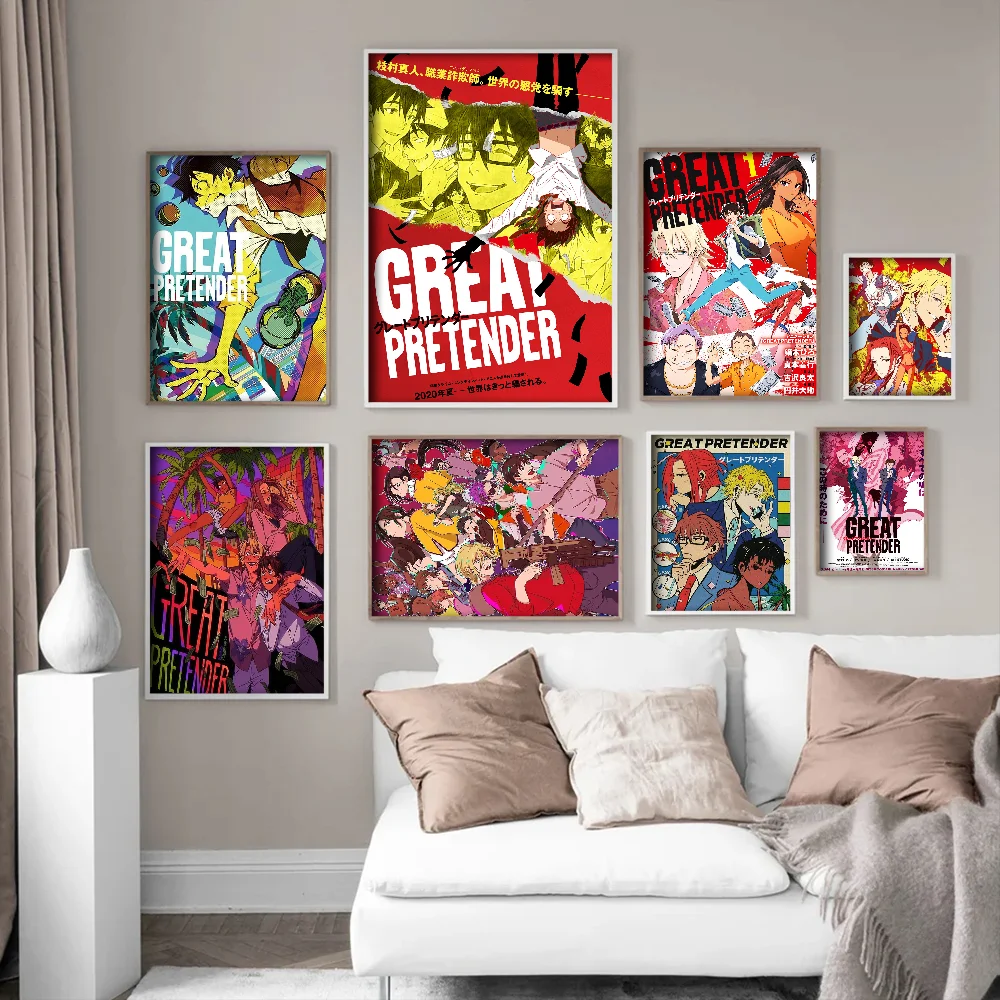 Аниме-плакаты С Тематикой Great Pretender Качественный Клейкий Настенный