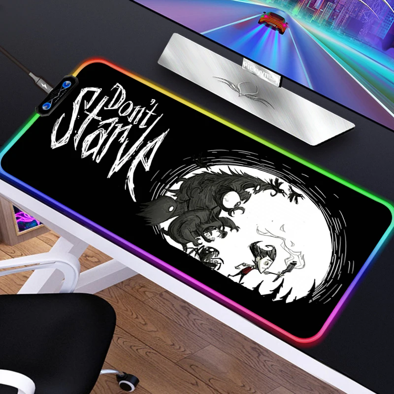 

Xxl USB Large Mouse Pad Pc Gamer Gaming Mouse Pad 900x400mm Big Desk Pad With Dont Starve RGB LED Backlight Mause Mat Keyboard