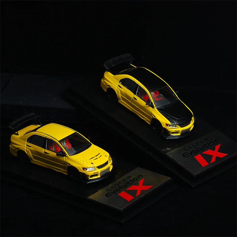 CM модель 1:64 Lancer Evolution IX Желтая серия автомобиля из сплава